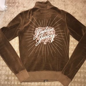 Authentic brown Juicy Couture velour sweatshirt